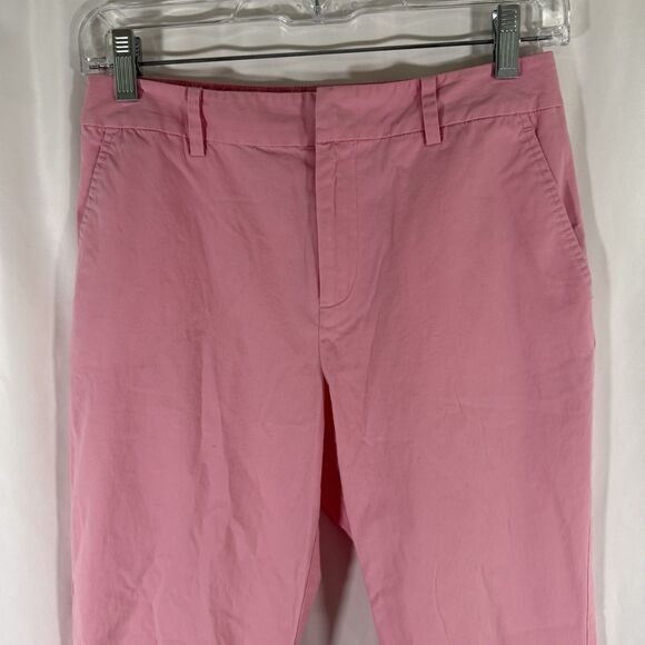 Lauren Ralph Lauren Pants Women's 2P Solid Pink Chino FLat Front Pockets Light - Picture 2 of 9